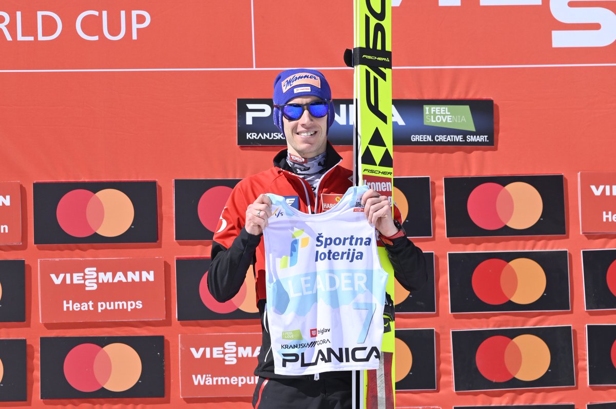 The current leader in the Planica 7 standings is Stefan Kraft. 👏 #planica #planica2023 #ifeelslovenia #sportnaloterija