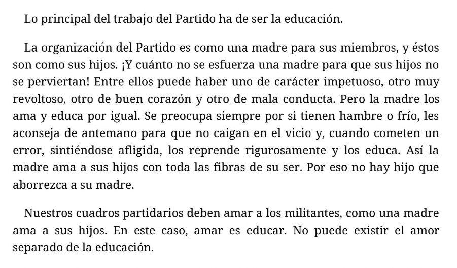 tupa_tv's tweet photo. "La organización del Partido es como una madre para sus miembros, y éstos son como sus hijos. Nuestros cuadros partidarios deben amar a los militantes, como una madre ama a sus hijos. En este caso, amar es educar".

 —KIM IL SUNG.

#OfensivaMoral @NicolasMaduro @TupamaroMRT https://t.co/Ls5nZKsdp4