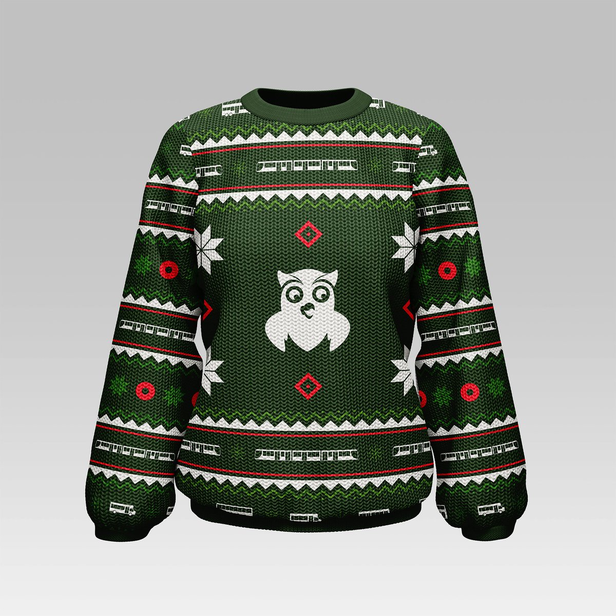 OC_Transpo's tweet photo. OC Transpo is excited to announce the pre-sale of our Ugly Holiday Sweater!
A limited number are available,  pre-order yours today by visiting our website: https://t.co/AJJ7hSwQim https://t.co/CtnfPuKpk8