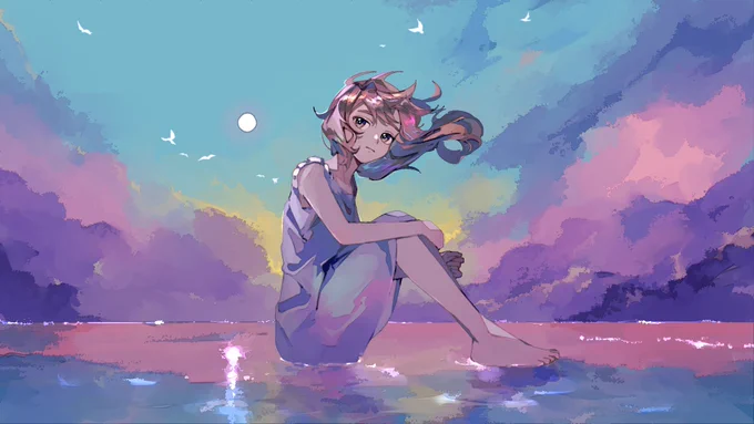 MoGuraさんの新曲「透明セカイ」にてイラストを描かせていただきました!幻想的でとても素敵な曲です  