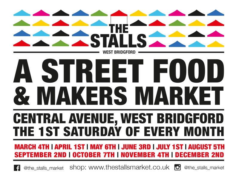 Look out for @the_stalls_market returning to West Bridgford's Croquet Lawn this Saturday, 11am - 5pm. New and exciting food and craft stalls - fresh every month! #thestalls #market #art #craft #food #streetfood #Saturday #croquetlawn #centralavenue #westbridgford #WBWay