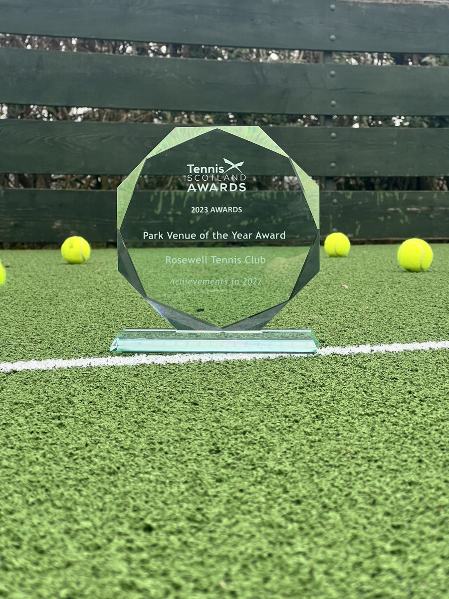 We are so honoured to be selected as Park Venue of the Year at the <a href="/tennisscotland/">Tennis Scotland</a> Awards last night! Thank you to all that helped us along the way. 

#tennisscotland #LTA #tennis2023 #tennisscotlandawards