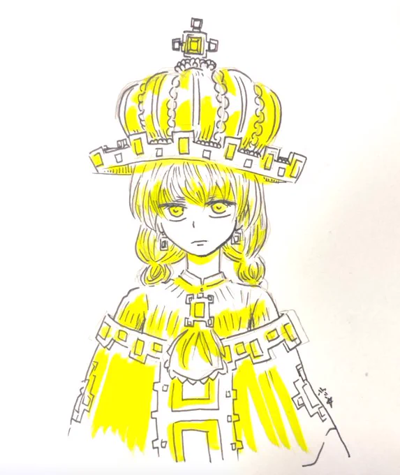 #エイプリルフールなのでリプきた自キャラを性転換させるリプ来てないけど勝手に…2018年のインクトーバー時点では実は女王は昔の設定では王様でした!ルネ君の物語をちゃんと描くにあたって見た目の性別を変化させたというやつです。 