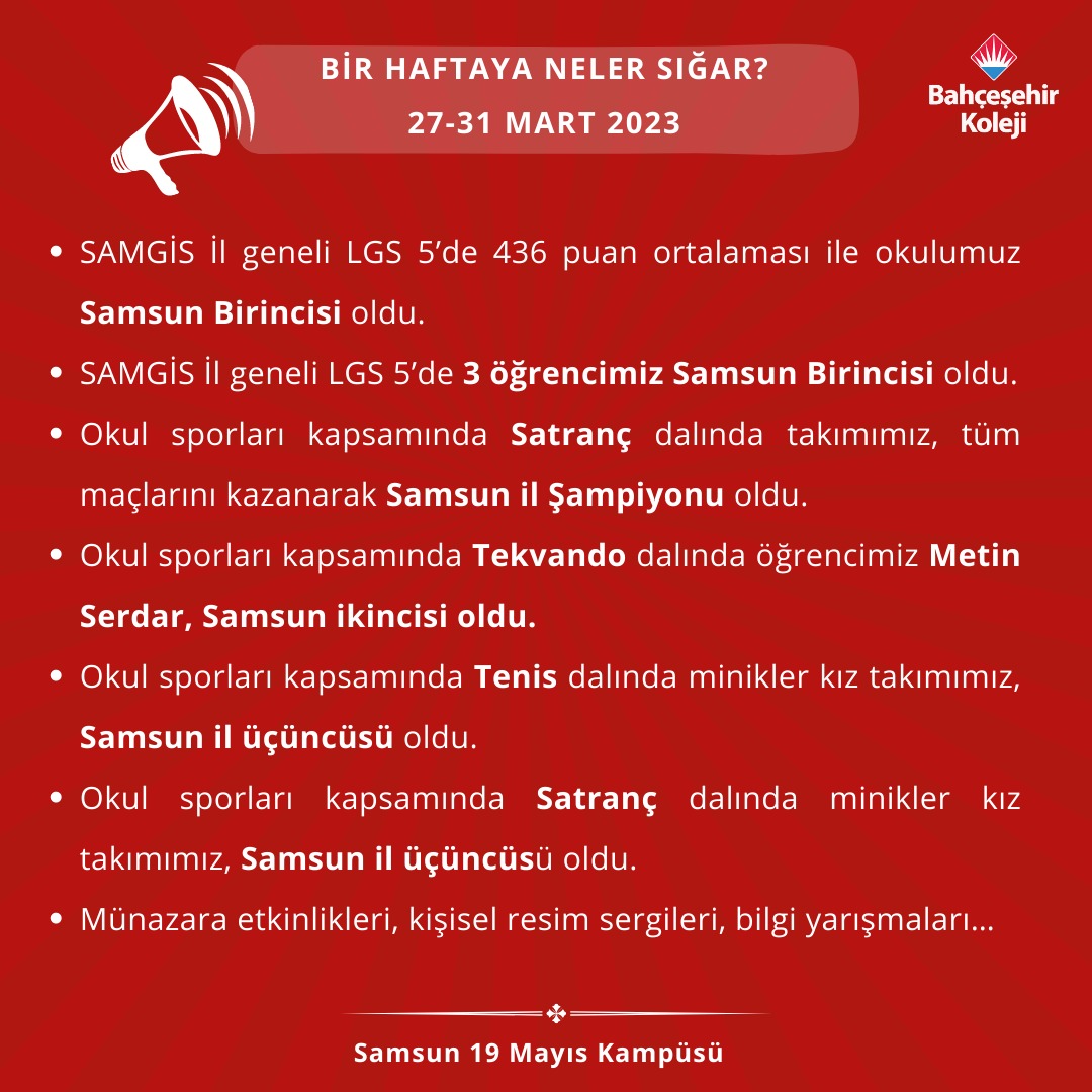 Bahcesehir_Sam's tweet photo. Bir Haftaya Neler Sığar?💙❤️ https://t.co/WnPgv9kJ2H
