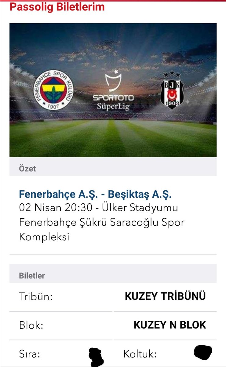 Fenerbahçe beşiktaş derbisine bilet mevcut. Satın almak isteyen dm üzerinden ulaşabilir. Yüzyüze teslimat sağlayabilirim. #FBvBJK #macbileti #derbi #PASSO #biletdevir #bilet #biletarıyorum