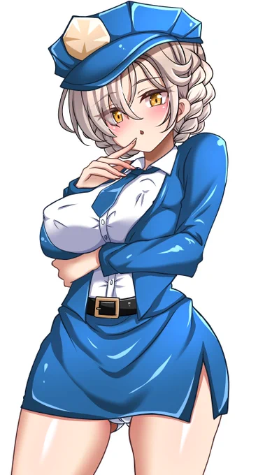 【アズールレーン】シェフィールド セクシーポリスコスあんまり嘘ばっかり言ってると逮捕しちゃうぞ 
