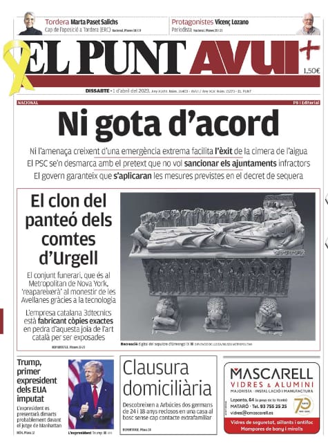 mavellanes's tweet photo. El 1r sepulcre del panteó dels Comtes d'Urgell del #monestirdelesavellanes ja s'està reproduint. Amb ell posem a debat un error històric i obrim la porta a noves respostes entre museus, art i patrimoni cultural amb  
@IEILleida 
Magnífic reportatge de @MariaPalau75 https://t.co/ZVc0xCh1HJ