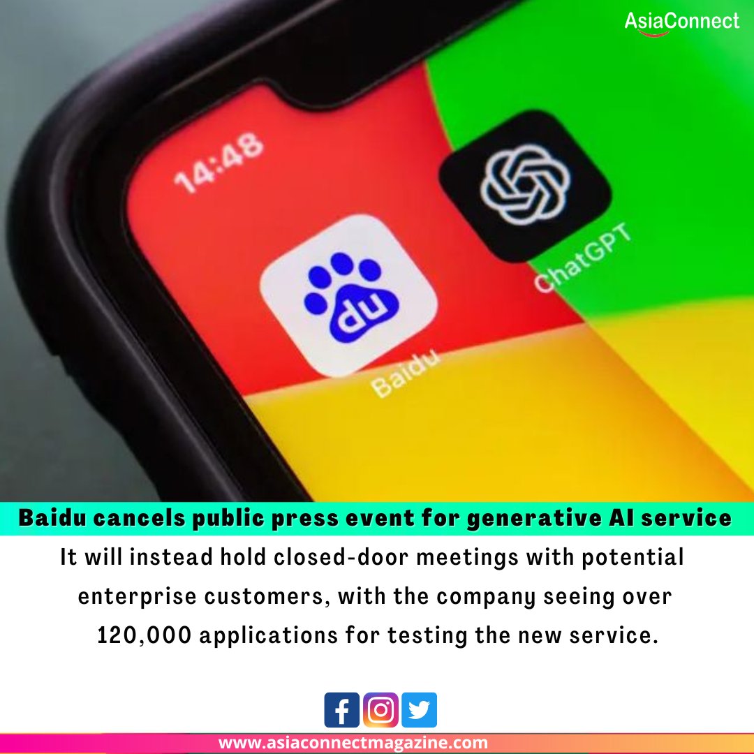 #Baidu #cancels #public #press #event #generative #AIservice

#applications #testing #new #service