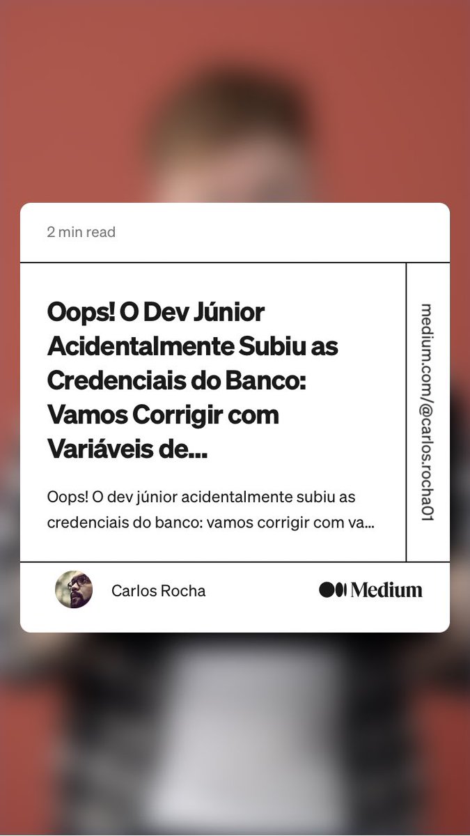 crocha's tweet photo. Aprenda a proteger suas credenciais e manter seu app #SpringBoot seguro usando variáveis de ambiente na #AWSEC2. Transforme erros comuns em oportunidades de aprendizado e domine as melhores práticas de segurança! 💻🔒🌟

https://t.co/AbDFQdRcvd https://t.co/edpWlpewWg