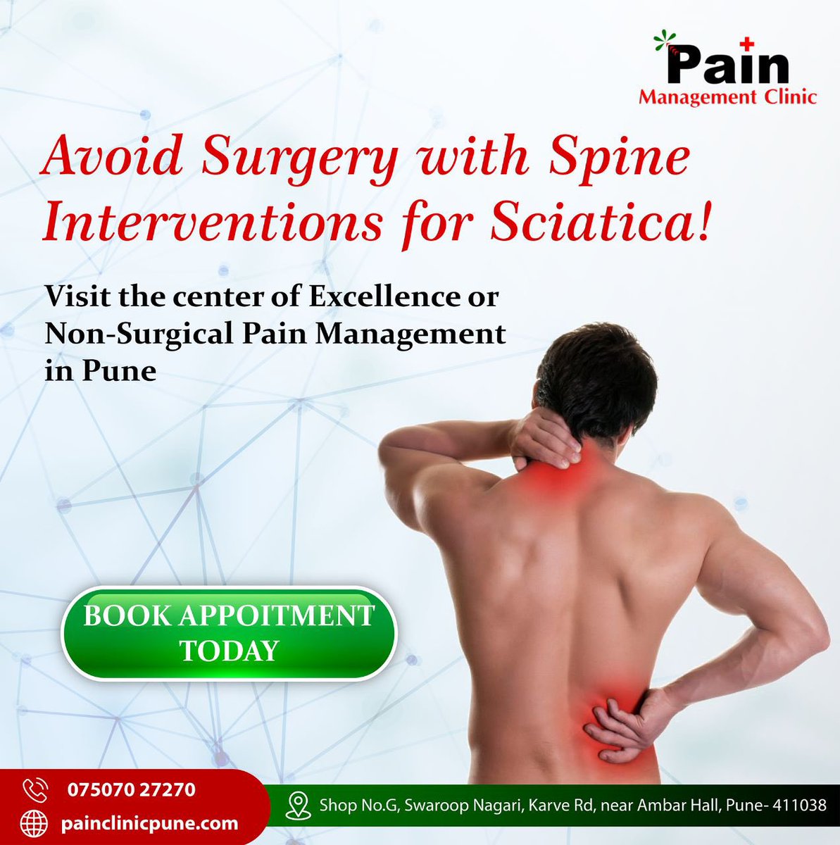 Having pain but don’t want to undergo surgery?Then you are at the right place.#pain #sciatica #backpainrelief #shoulderpain #wellness #jointpain #physiotherapy #spine #rehab #sciaticapain #headache #painmanagement #lowerbackpain #massage #arthritis #exercise #posture #nosurgery