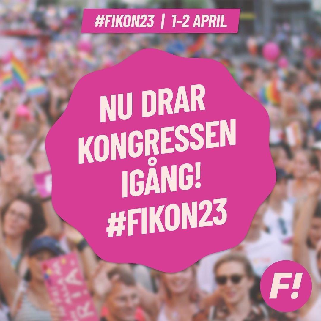 I helgen har vi digital kongress och medlemmar samlas för att bestämma Feministiskt initiativs väg framåt. Nya partiledare och en ny partistyrelse ska väljas och många viktiga frågor diskuteras. Med omsorg om alla liv och allt levande kämpar vi vidare 💓 #Fikon2023