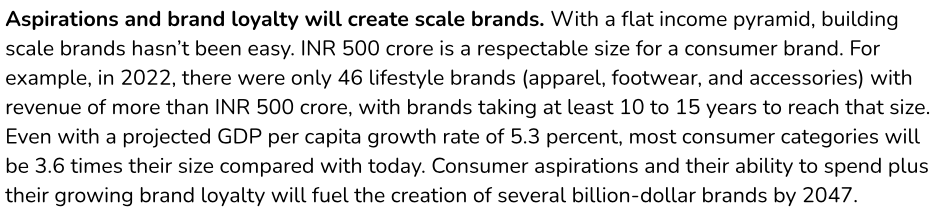 sajithpai's tweet photo. Hmmm.... Only 46 lifestyle brands in India > ₹500crs in rev in '22. Something for Digital Native brands to keep in mind. https://t.co/rLCHN4m6hG