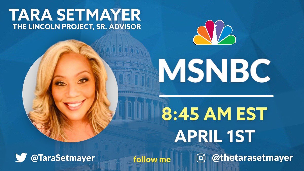 Tara Setmayer 🌻 on Twitter: "🚨Coming up at 845am with @CapehartJ ...