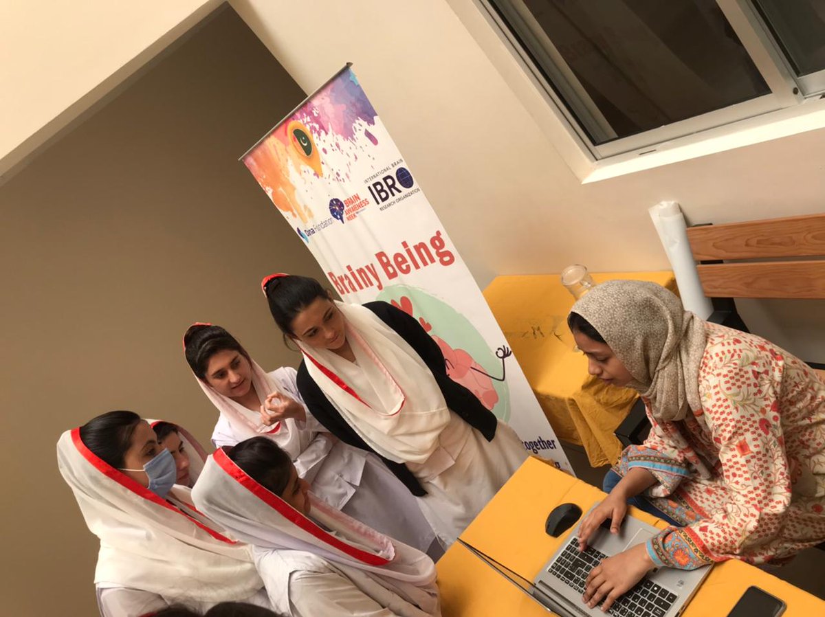 THEAEIRC's tweet photo. Brainy Being during Brain Awareness Week, conducted free stress camp to promote brain health &amp; wellbeing, The camp featured a stress evaluation component that allowed participants to receive a personalized stress evaluation. 
#BAW #danafoundation #ibro #Wellbeing #AEIRC #PASBAN https://t.co/i1ADgjS9T9