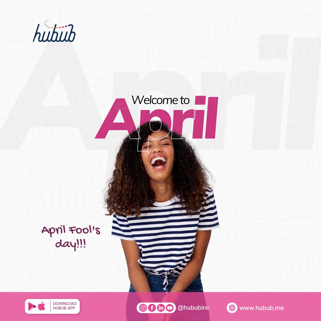 hububinc's tweet photo. Let's start the new month with funny stories. Comment about a funny 'April fool' encounter you have had before.😂😂😂😂

#april #newmonth #earthmonth #arpilfool #hububapp #chicago #hubub https://t.co/MAYa0sXPXt