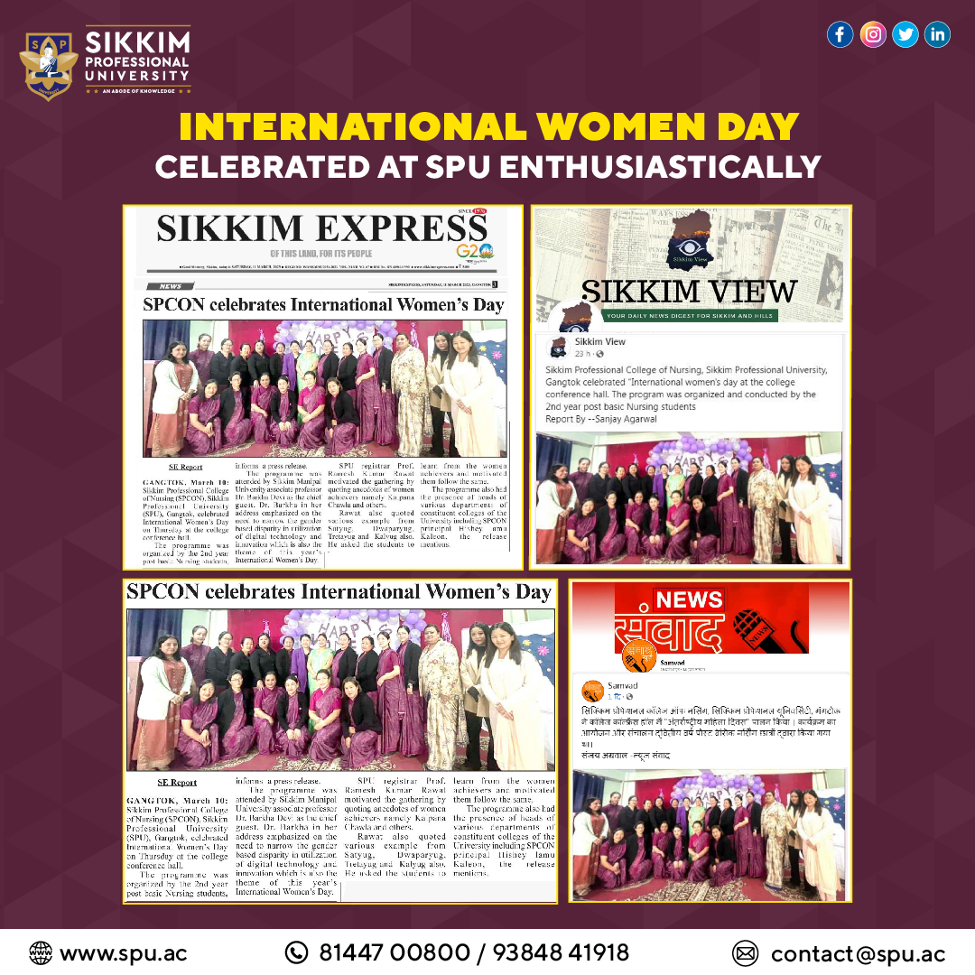 #internationalwomensday #sikkimprofessionaluniversity #SPCON #womensdaycelebration #gangtok #womensday #spucelebration #admisisonopen2023