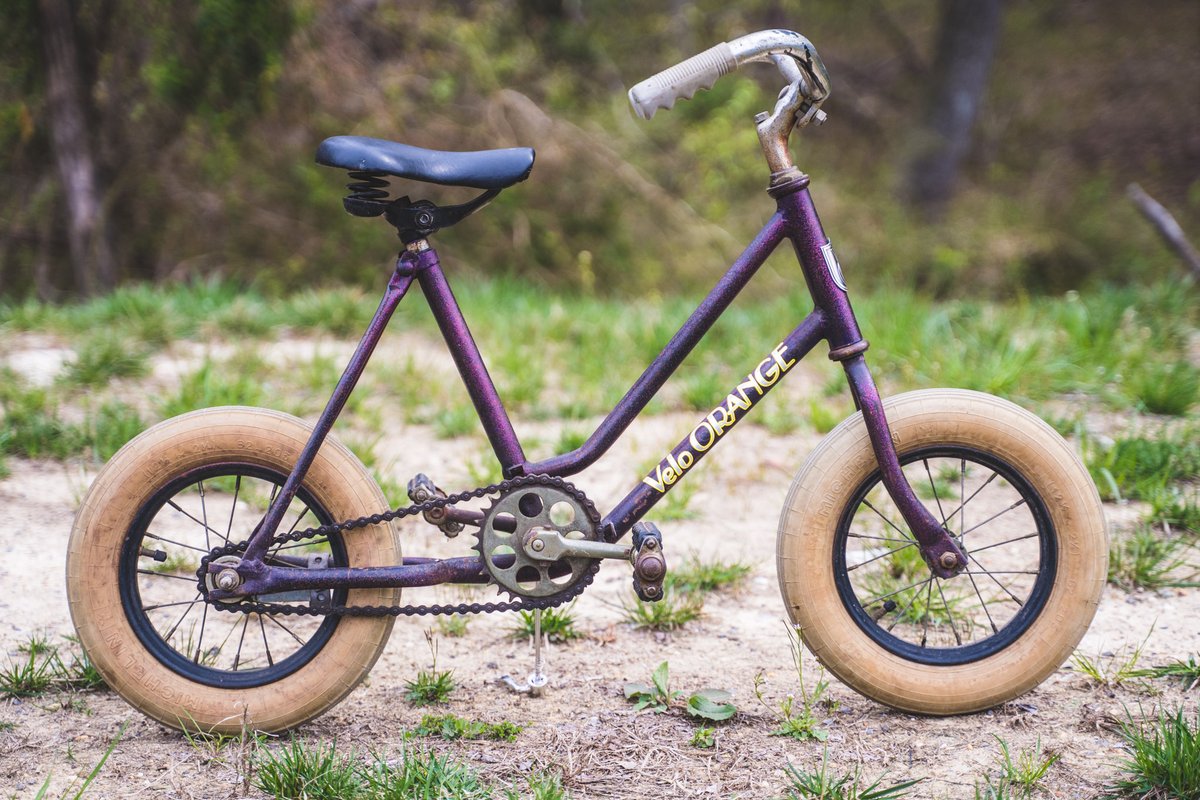 Velo_Orange's tweet photo. Introducing the new Velo Orange MiniminiVelo!

Don't let its small stature fool you. It still has the full VO treatment including generous 15mm tire clearances for rough and tumble terrain and a neat wishbone chainstay bridge.

https://t.co/POMKs1LhhU https://t.co/oBBgBDnS4i