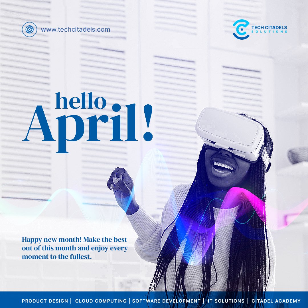 TechCitadels's tweet photo. Just like that, it’s the 4th moth in the year #2023

How has it been so far? #Smashing your goals 👀

From all of us at TechCitadel, we wishing you a more #productive days ahead 

#technologysolutions #techinnovation #techcommunity #techdiversity #solutionfocused https://t.co/qz1vHLP9or