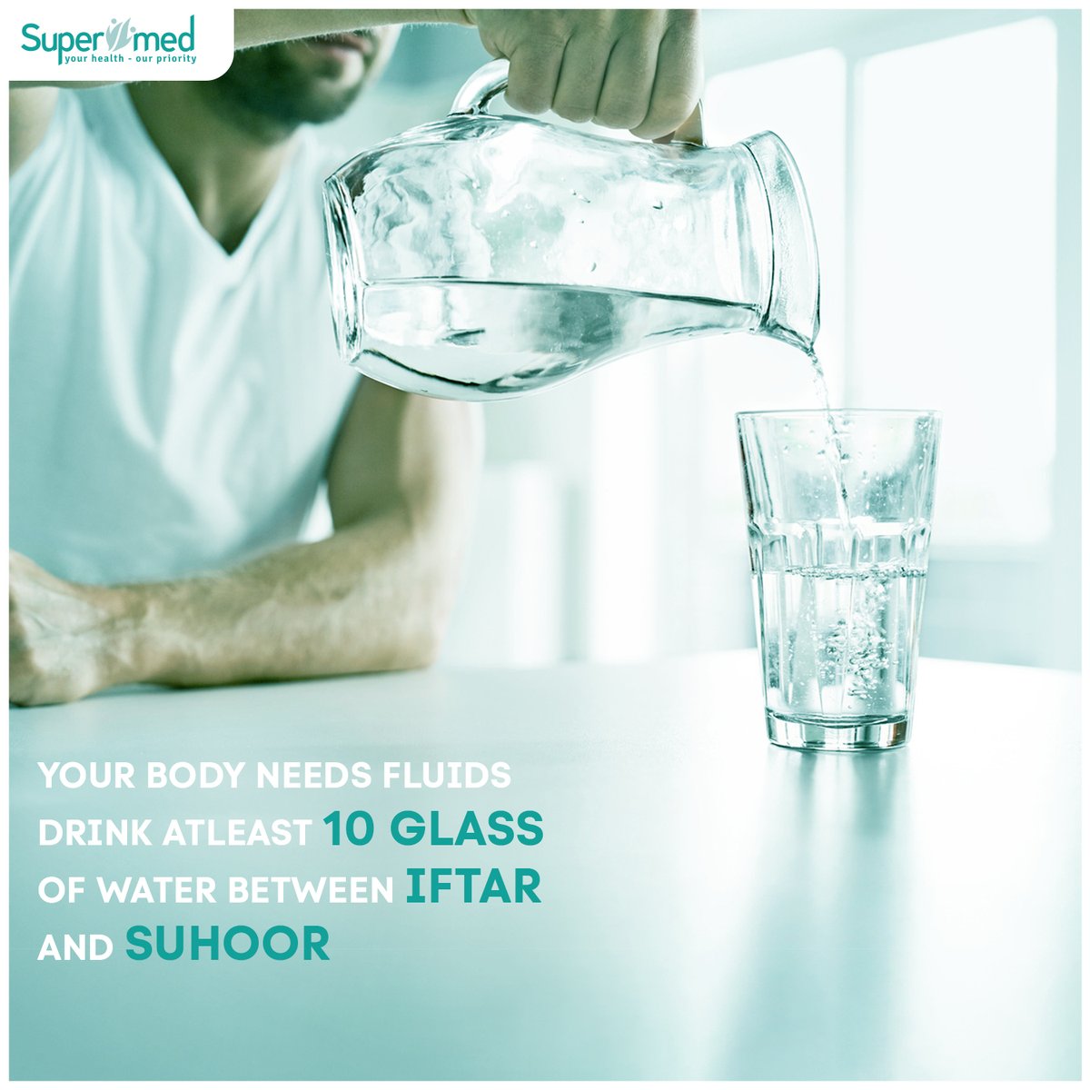 Supermedpk's tweet photo. Water is essential for good health and it helps in breaking down food so that your body can absorb the nutrients.

Shop Now: https://t.co/paAXgf2I2Z

#supermed #Ramadan #health #water #healthcare https://t.co/1cCYLpV8Wa