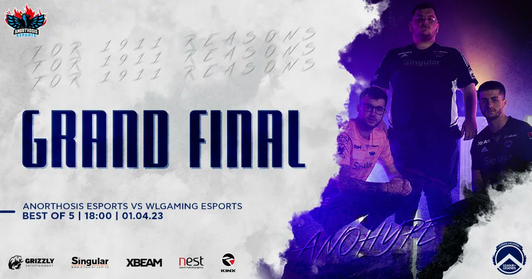 anoesports's tweet photo. The @GRLegends Spring Finals are here!

🆚@WLGgr 
🕔18:00
📺https://t.co/7wo3JvZ5S7

FIGHT FOR FAMAGUSTA, FOR 1911 REASONS
#GLLSpring23 #For1911Reasons #FreedomToFamagusta #xbeam #singular #nestmarketing https://t.co/T1R1NVMmCn