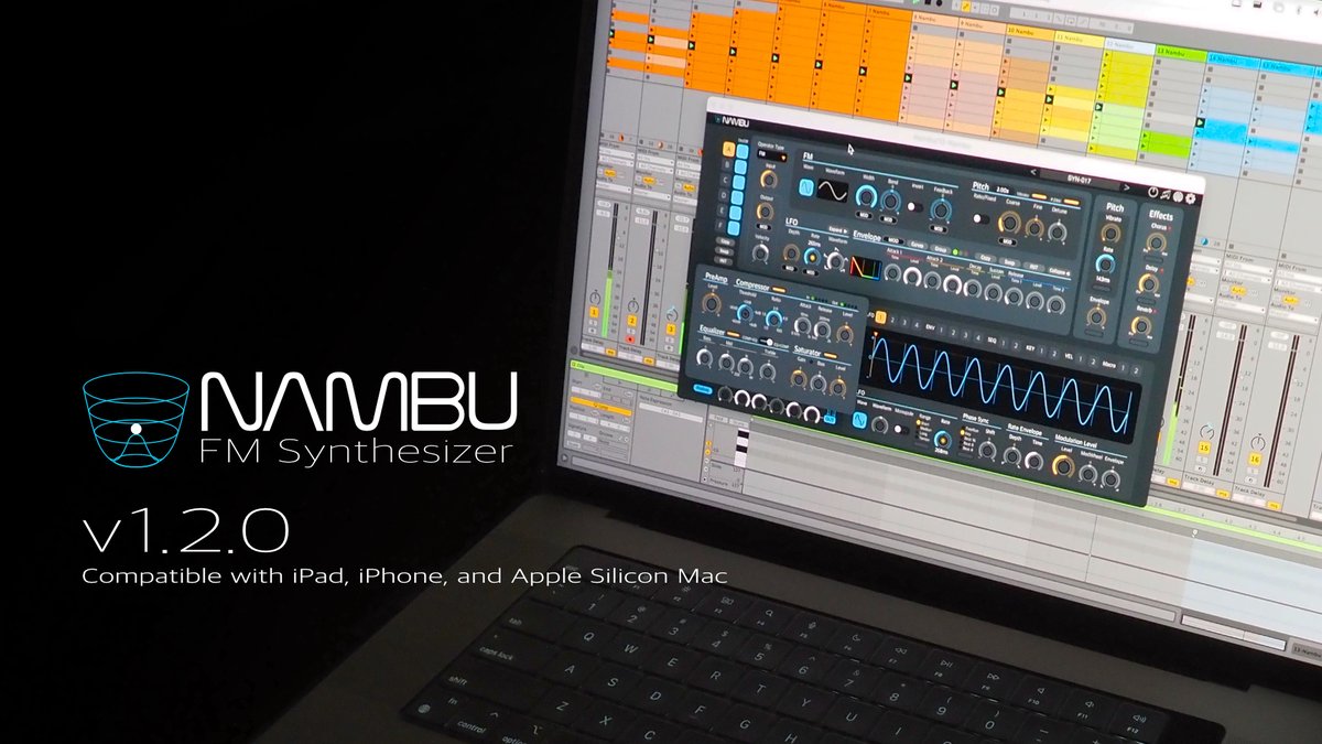 iceGearMusic's tweet photo. Nambu FM Synthesizer version 1.2.0 is now available. The new Nambu is compatible with Apple Silicon Macs.
https://t.co/VqCB21KOyA https://t.co/i0klyyj3cb