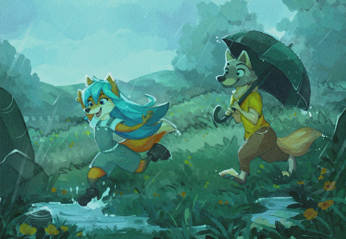 hazel_mere's tweet photo. silly little walk in a silly little storm

feat. @ProbsAFox and @BroizWolf ✨ https://t.co/k2MauKmJ7d