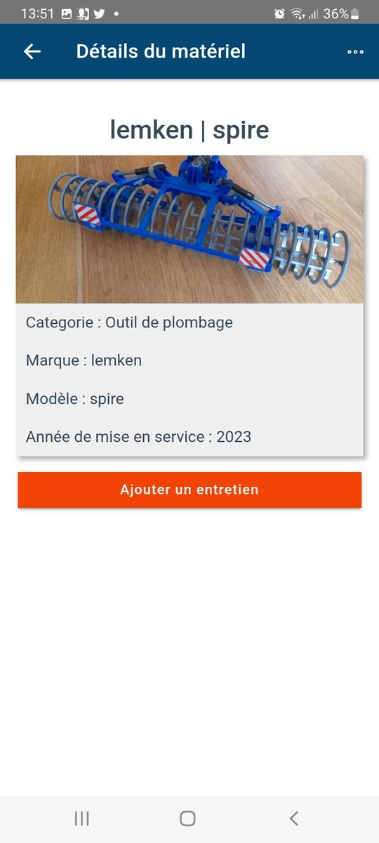 upkipp_fr's tweet photo. Nouveauté / EXCLU 
 Grâce à @Upkipp suivez l'entretien de tous les matériels !  Même des jouets @BRUDERTOYS de vos enfants! 🎊🤩

@lemkenfrance @JohnDeere https://t.co/wfGUYGsSqu
