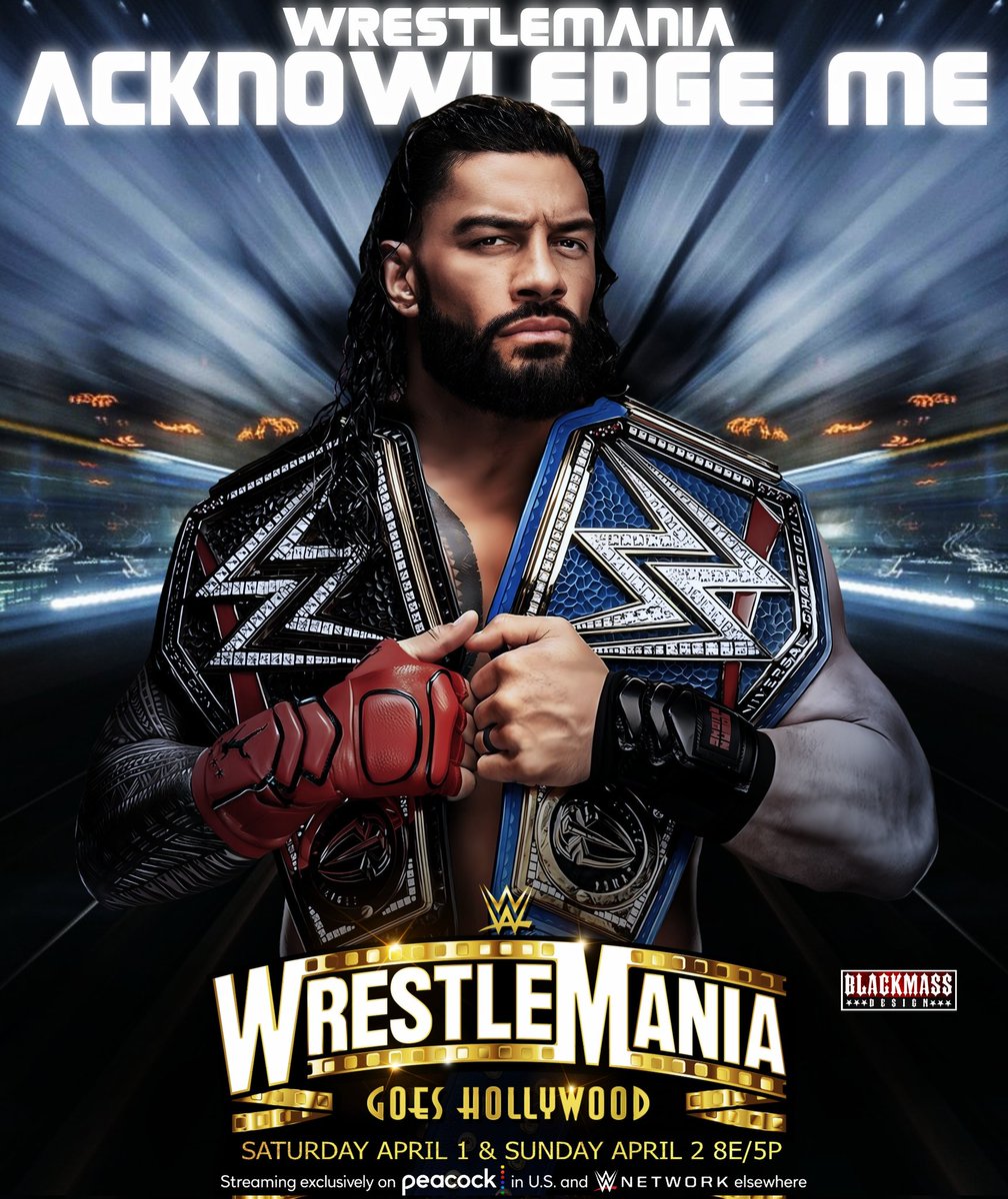 #WrestleMania Acknowledge me !
<a href="/WWERomanReigns/">Roman Reigns</a> #RomanReigns #TribalChief #WWE #SmackDown #smackdownab