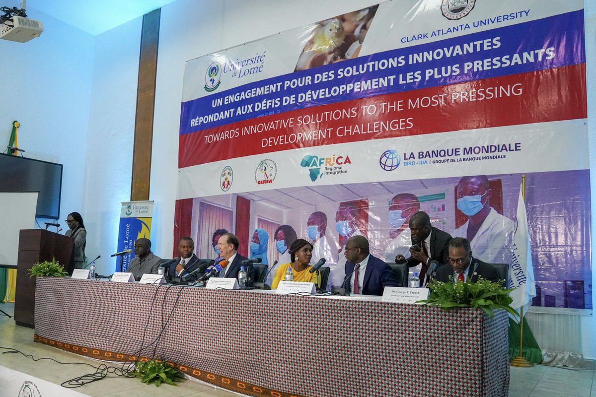 Congratulations to <a href="/UniveLomeTg/">Université de Lomé</a> and <a href="/CAU/">Clark Atlanta University</a> on the signing of an initiative that will promote the sharing of knowledge and talent between both universities.

Pleased the <a href="/WorldBank/">WorldBank</a> Group could facilitate this partnership.
wrld.bg/3l1350NxQk5