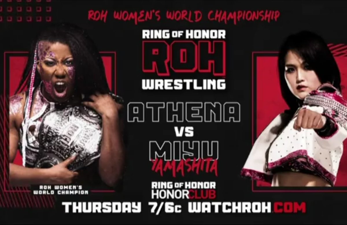 miyu vs athena on ROH TV next week

#allelitewrestling #aew #aewdark #aewelevation  #aewrampage #aewdynamite #womenschampion #rohwomenschampion #embermoon #athenaaew #rohwomensdivision 
#tjpw #tokyojoshiprowrestling #miyuyamashita #joshiwrestler #japanesewrestler