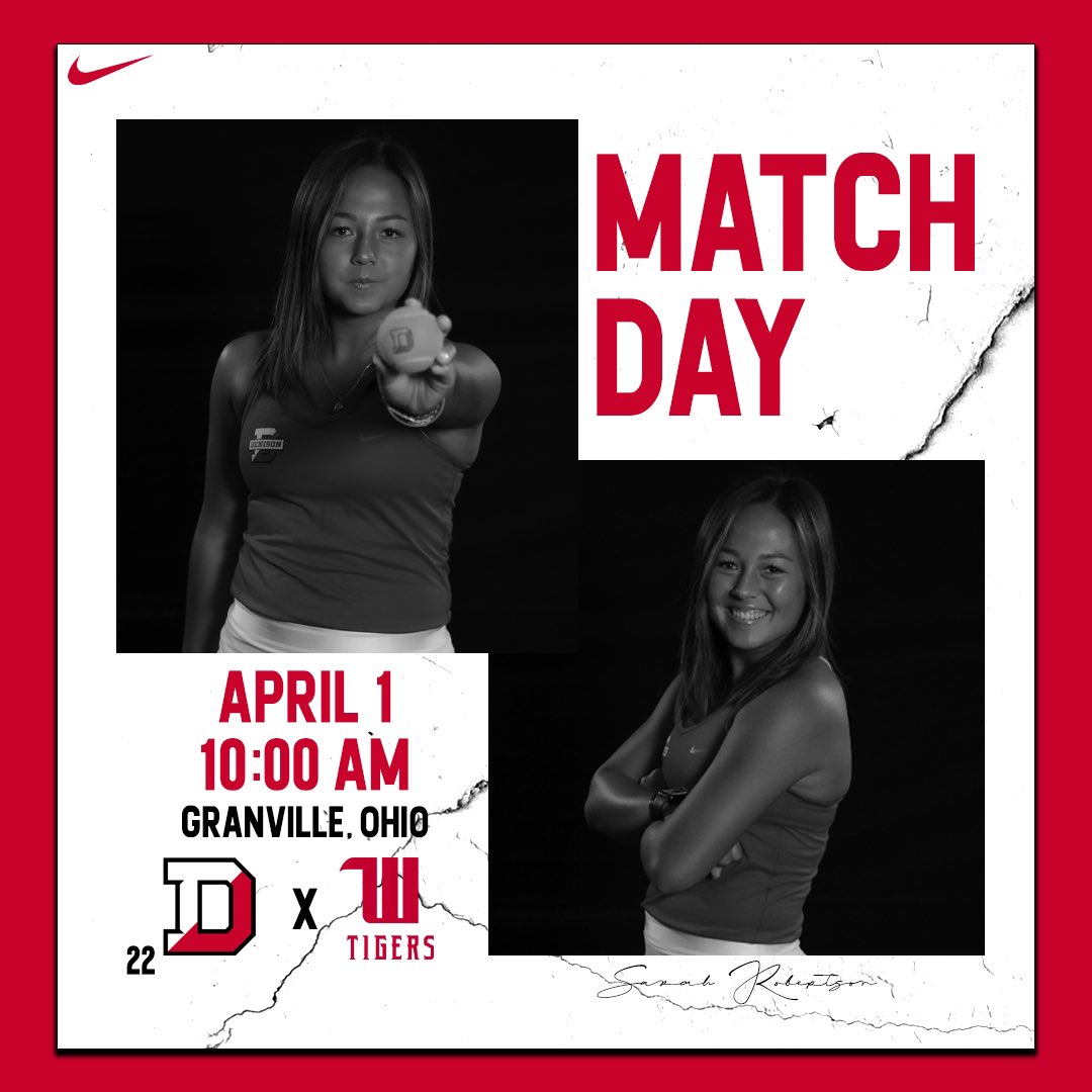 DenisonWTennis's tweet photo. HOME OPENER!

🆚 Wittenberg
📍 Granville, OH
⌚️ 10:00am
📊 https://t.co/vcMgE8ibgr https://t.co/Nvg8AwC7qk