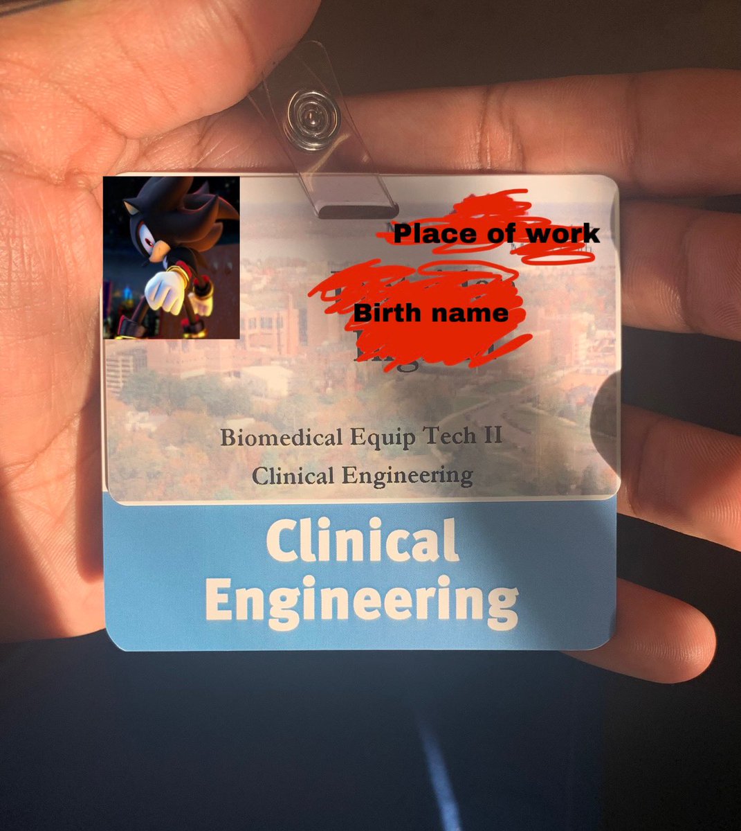 yunghothot's tweet photo. In March I got a new job, I am now finally (kinda) using my degree to be a Biomedical Equipment Technician II. #YearOfTheOat https://t.co/eLcAtLC7BB