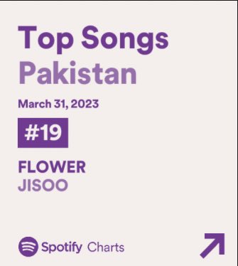 BP_Pakistan's tweet photo. FLOWER by JISOO Debuts at #19 on Top Songs Pakistan!

Its is also a highest bew entry on the chart! @BLACKPINK #JISOO https://t.co/g1jcP12ZGr