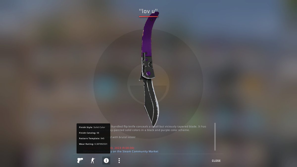 🚨🚨 GIVE AWAY 🚨🚨

Win this Navaja knife. 🥶

How to enter: 
1. Follow me 🤩
2. Retweet 🔁
3. Like this post 💘

Ends Friday 7/4/2023 

Good luck!

Bots will be rerolled #CS2 #CSGOGiveaway #CSGO
