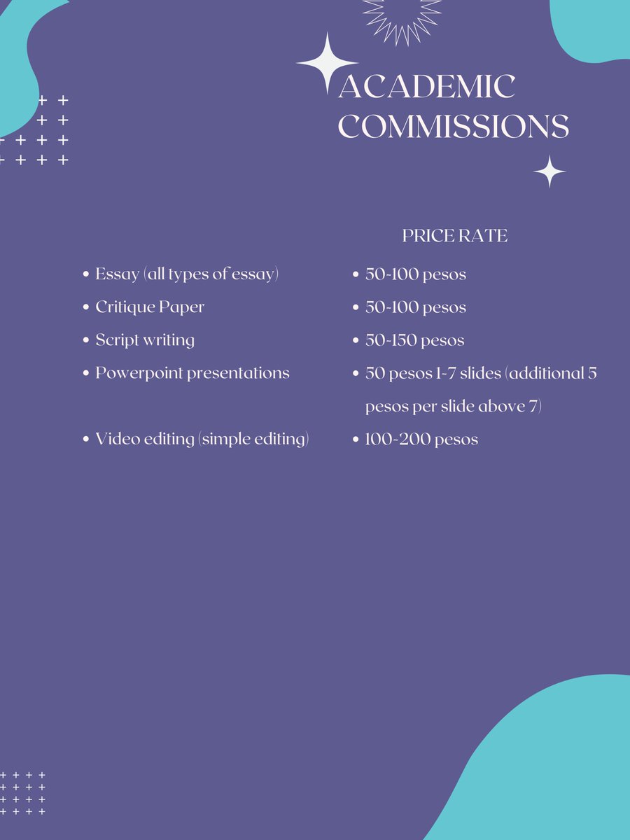 saved_aeron's tweet photo. Accepting commissions!

Di man halata pero I am a third year college student taking BS Education major in Science. Palag sa mga nagpapagawa ng academic activities lalo na sa mga walang oras para gumawa, pass lang sa math. 

need lang pera kase mahirap ang bohai. https://t.co/cGZF58KP6s