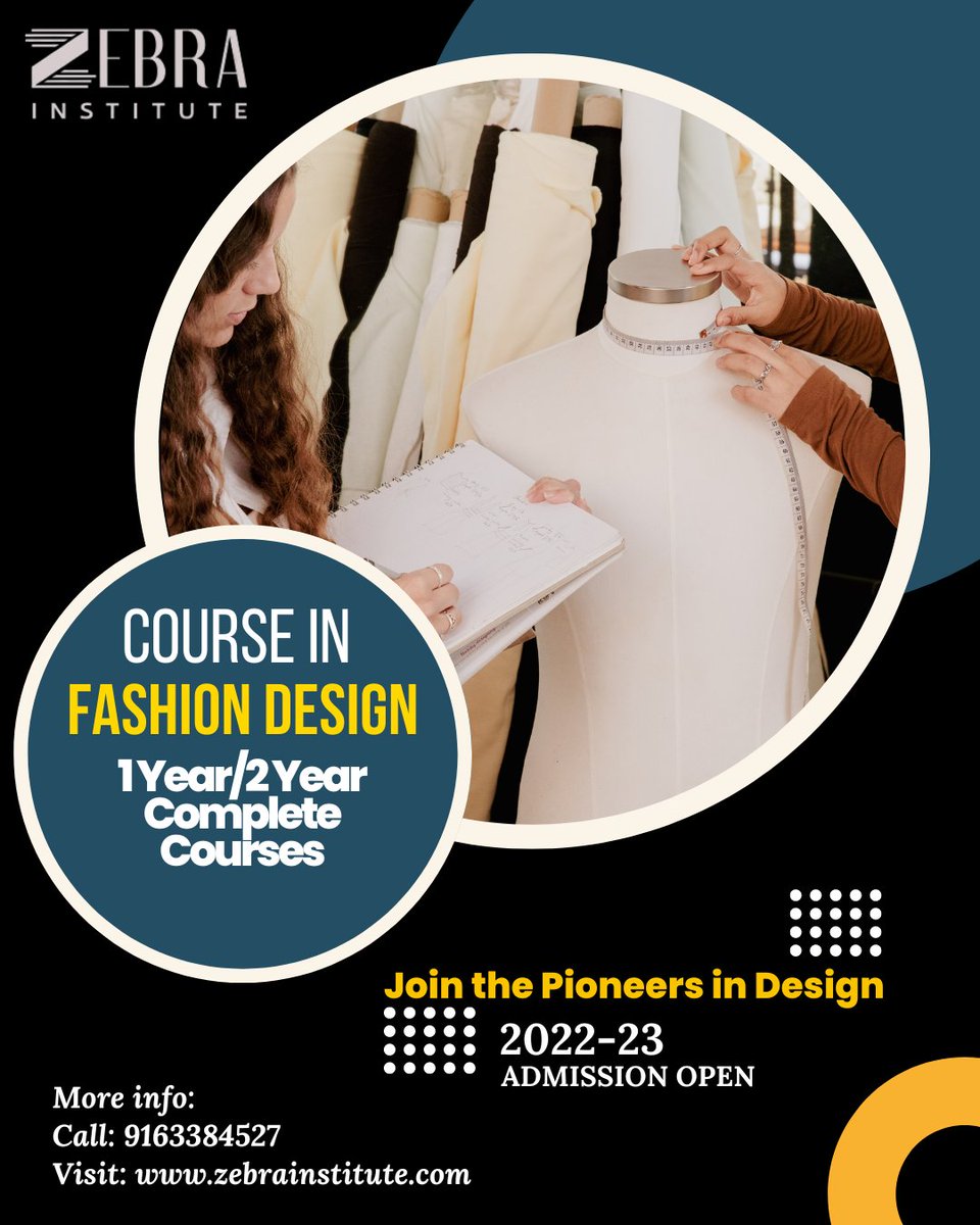 'Unlock Your Creativity and Join Our Fashion Design Course Today - Where Your Passion Meets Professional Training!' Admission Open.

Call: 9163384527
Visit: zebrainstitute.com/fashion-design…

#fashion #fashiondiaries #fashioninstitute #kolkatainteriorfashioninstitute #fashiondesigner