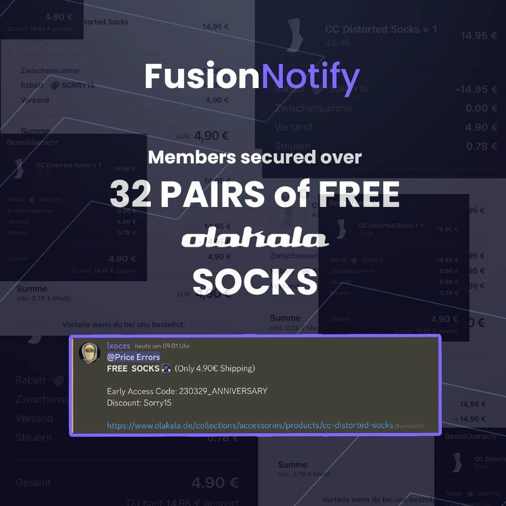 FREE SOCKS 🧦🤑

Our members managed to secure over 32 pairs of free ola kala socks due to a price error. Join us now via the link in our bio to never miss things like this.