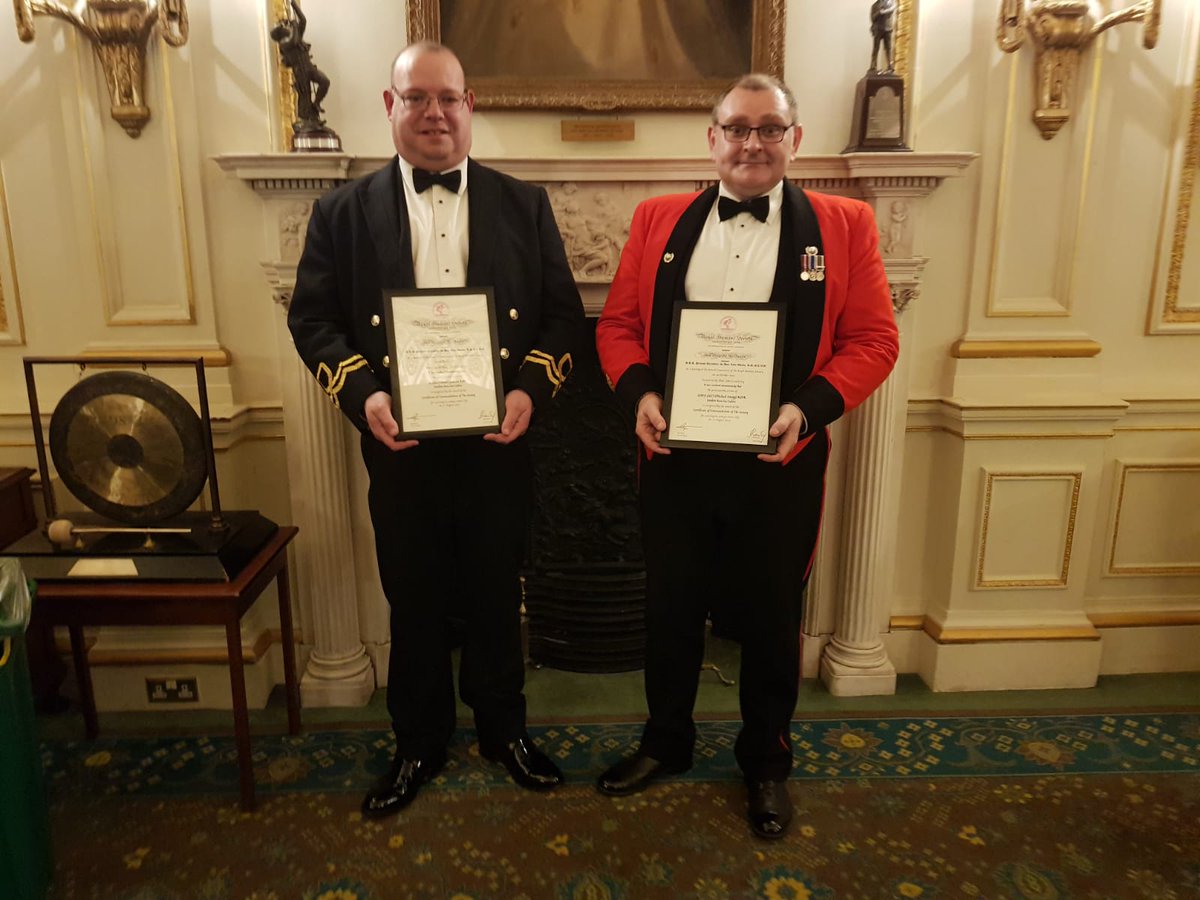 WO2Somogyi's tweet image. One for mantelpiece. Proud to say my CO, Lt (SCC) Stuart  Jackson RNR and I were both awarded with a Royal Humane Society Award last night for lifesaving. Following an incident last year near our unit. @HaringeySCC #seacadetsuk #royalmarinescadets #royalhumanesociety