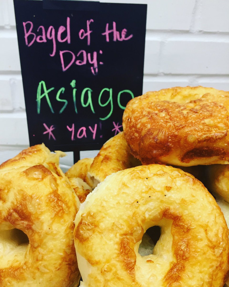 HBTheScoop's tweet photo. If you haven’t had the chance to try an Asiago..today is the day!! By far the most delicious softest &amp; cheesiest bagel!! Mmmmmm mmmm https://t.co/KO7J0KqtIA
