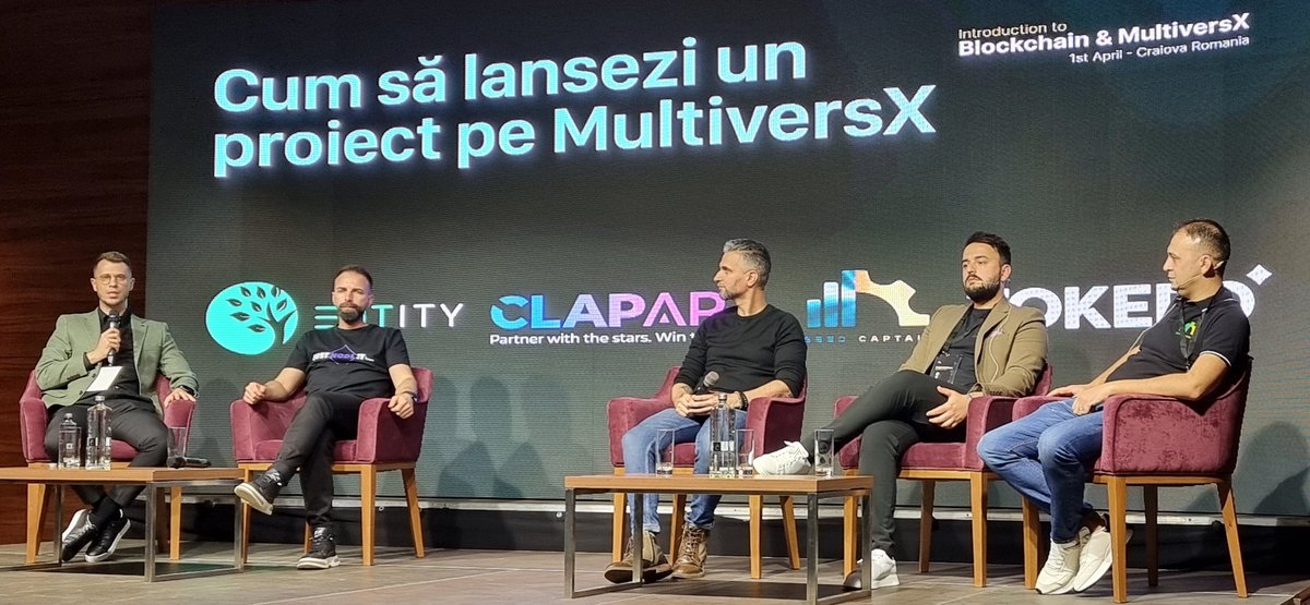 SeedCaptainX's tweet photo. 🛠 @Petri_Mv hosting the second panel at the #SeedCaptainConference on "How to Launch a project on MultiversX" and Launchpads in general.

🚀 Together with @EntityFinance @tokeroexchange @clapartofficial and @VDLawGroupEU 

#SeedCaptain
#MultiversX https://t.co/udGu9rBo37