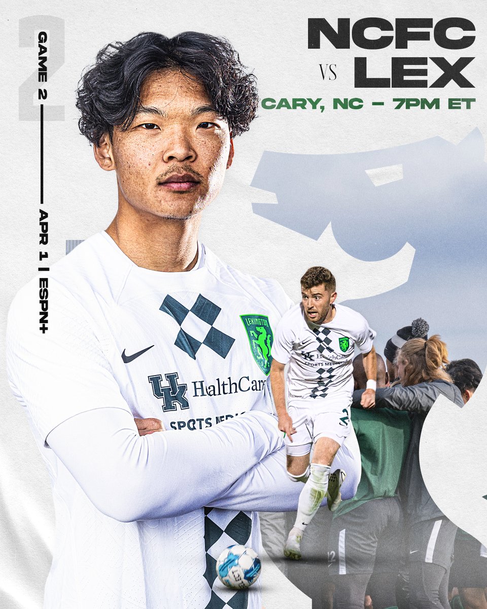 LexSporting's tweet photo. Match day ✌️ is here!

Continuing @USLLeagueOne action this evening on the road.

🆚 @NorthCarolinaFC
⏰ 7 PM
📍 Cary, NC
🏟 WakeMed Soccer Park
💻 https://t.co/GEMlMxZ6bm (ESPN+)
📊 https://t.co/HL74x9PDR5
#NCvLEX #LexGo https://t.co/X0UM0wqY0D