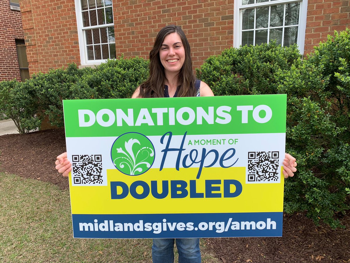 amohsc's tweet photo. Double your donation to AMOH now through May 2 at https://t.co/SO2Nk03B3k #midlandsgives #amomentofhope https://t.co/NDxB29Issp