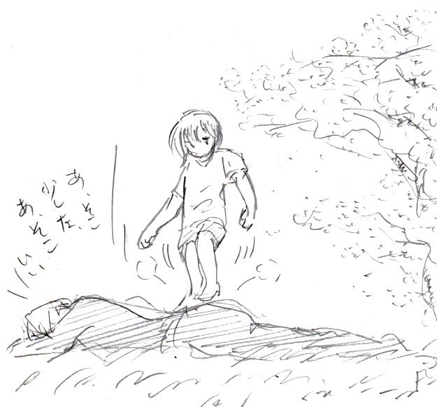 今日の花見で見た風景。お母さんお疲れ様。 