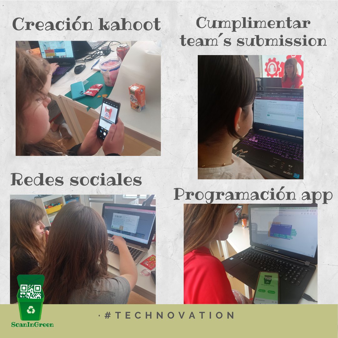 ScanInGreen's tweet image. Mañana de sábado super divertida, hemos avanzado muchísimo con nuestro proyecto, deseando que lo conozcáis😃

#technovation #technovationchallenge #technovation2023 @TechnovationMur   @technovation  @StemTalento @MMM_Academy