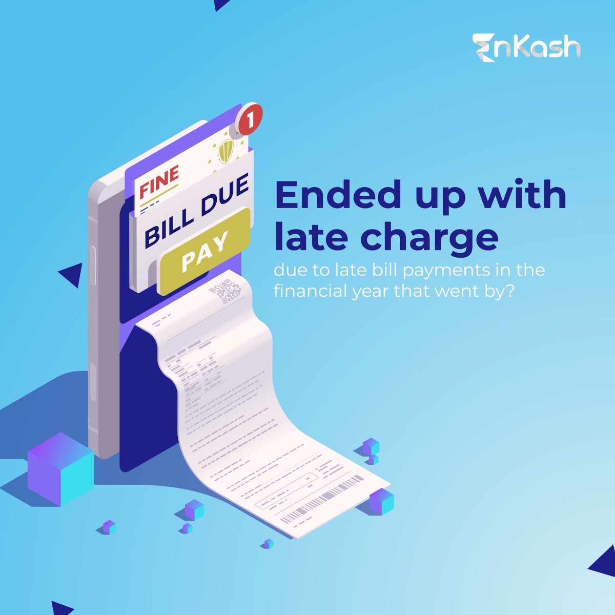 EnKashBusiness's tweet photo. Easy and quick bill payments this financial year, with Enkash!! 

#Enkash #financialyearend #financegoals #fintechplatform #spendmanagement #financefreedom https://t.co/cS5bTuHb6a