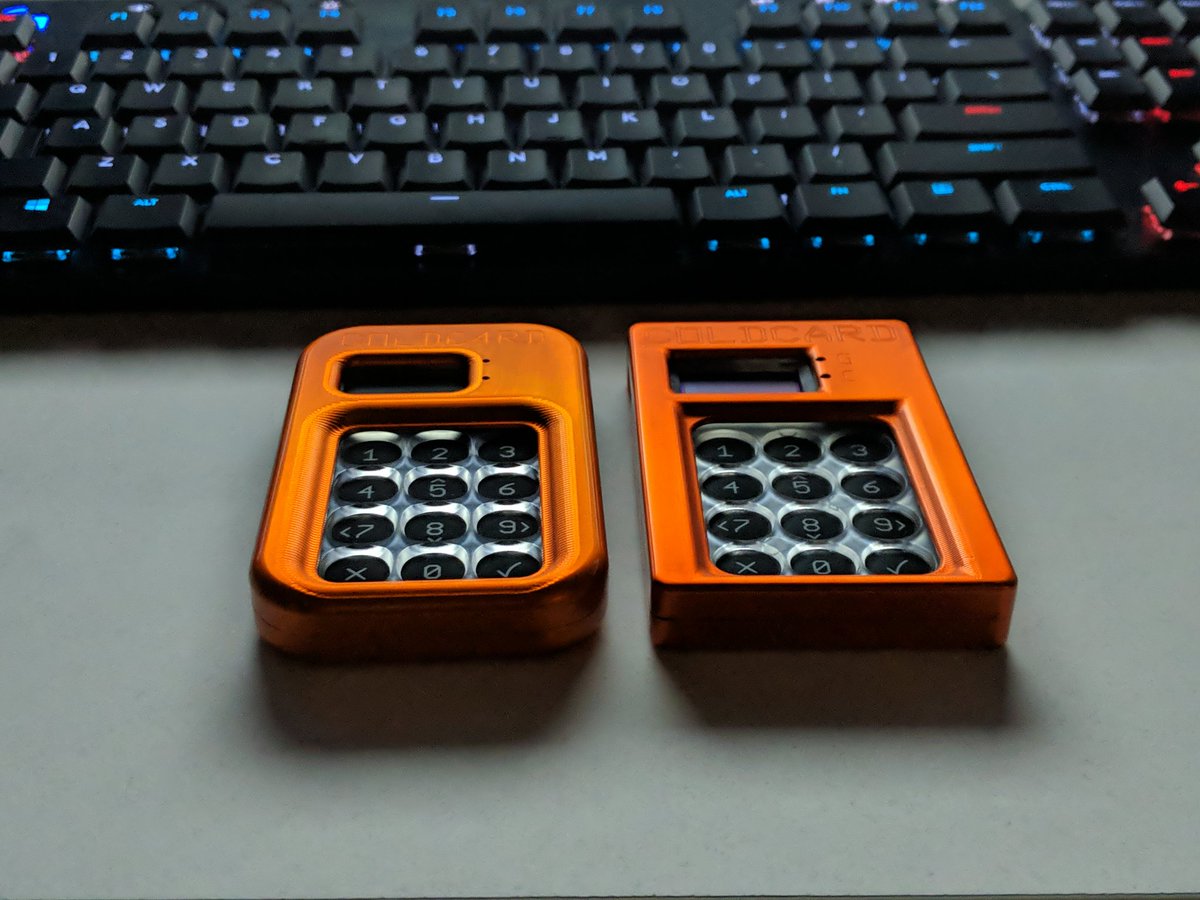 btccnc's tweet photo. ALUMINIUM cases are available too. In fact, probably this metal is a much better technical choice and can be anodized everyone's favourite color - ORANGE! https://t.co/47sO9txr39