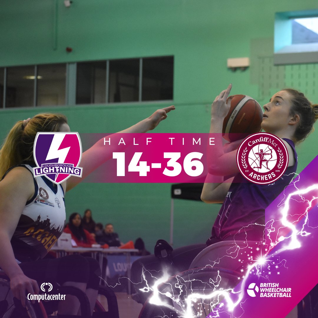 Half time score : 14-36 @archerswb lead at half time. We are not going down without a fight 💜⚡