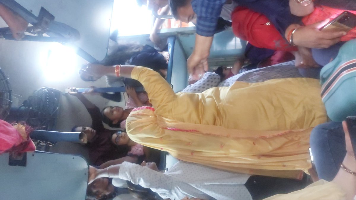 NikMakeouthill's tweet photo. This is disturbing unnecessary some passager without tickets entered in our coach and has taken over our reserved seats this wrong  no staff TC here  to check the ticket
Plz take a frequent action on this
Train=19020 Pnr=2156120282
Coach=S3
Seat no=76
@RailMinIndia @WesternRly https://t.co/HtFmT4DcoL