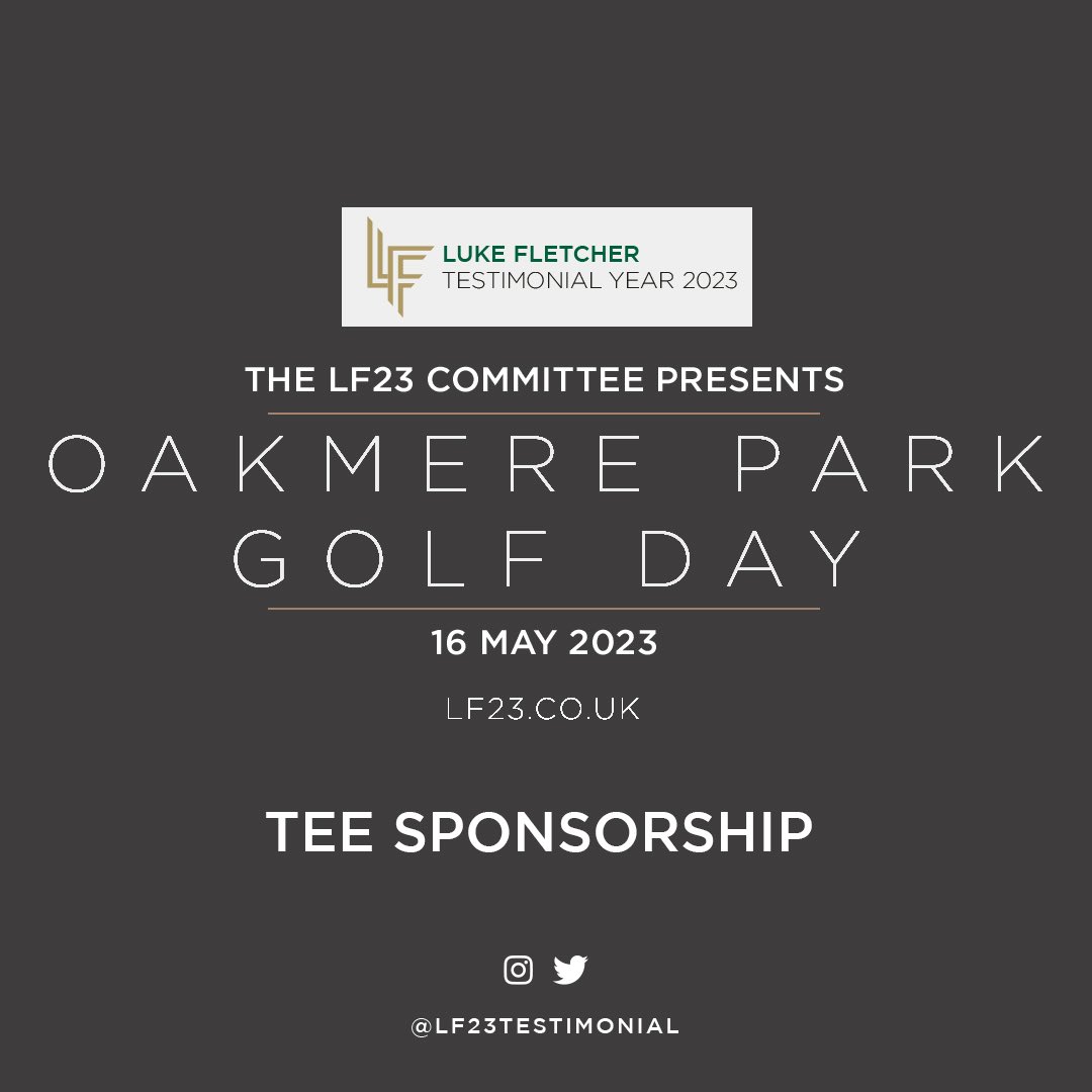 We are now offering ⛳️Tee Sponsorship⛳️ packages for our golf day taking place at Oakmere Golf Course. 
Whether you’re an organisation or group of friends, this is a great way to be a part of the golf day fun even if you don’t play! ⛳️
Online to buy now - lf23.co.uk/shop