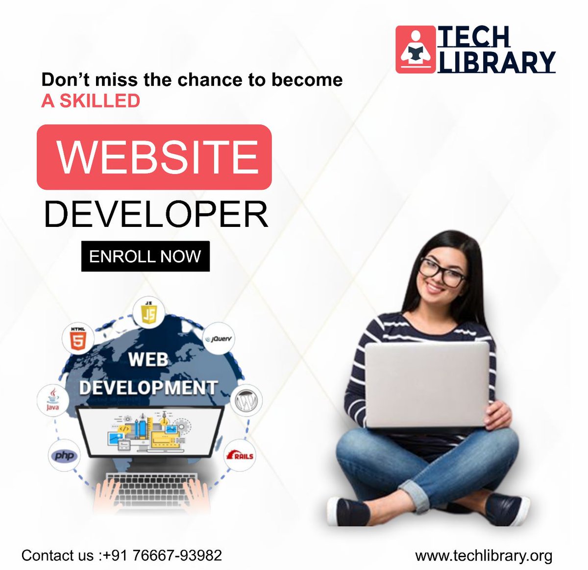 TechLibraryEdu's tweet image. Don't miss the chance to become A Skilled Website developer
#techlibrary #courses #training #institute #skill #learning #webdevelopment #webdevelopmentcourse